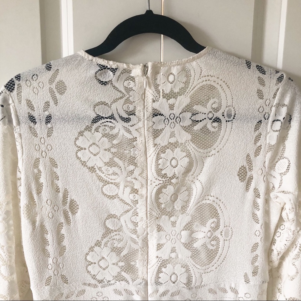Topshop Boho Lace Flutter Sleeve Dress - Picture 7 of 12